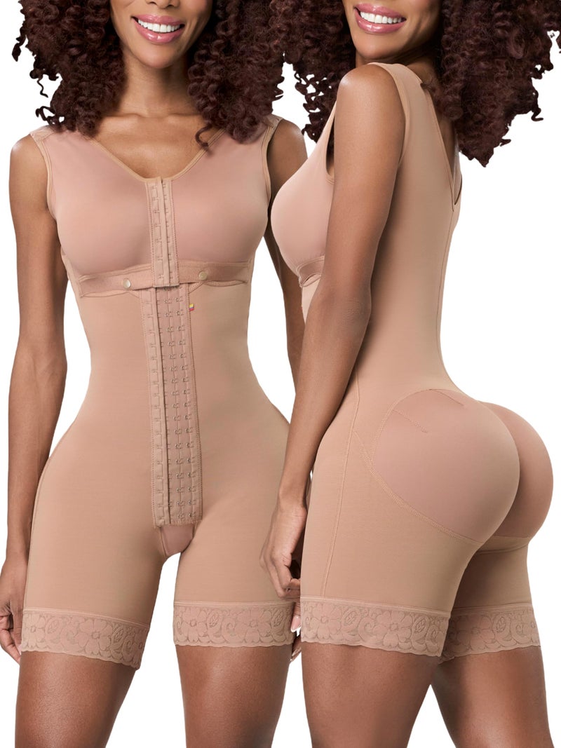 Sonryse PP-086 Fajas Colombianas Reductoras y Moldeadoras Postpartum Girdle Tummy Control Shapewear Mocha Small - Image 1